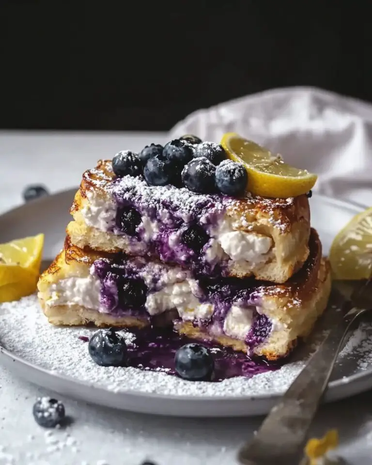 Blueberry-Lemon Ricotta Stuffed French Toast