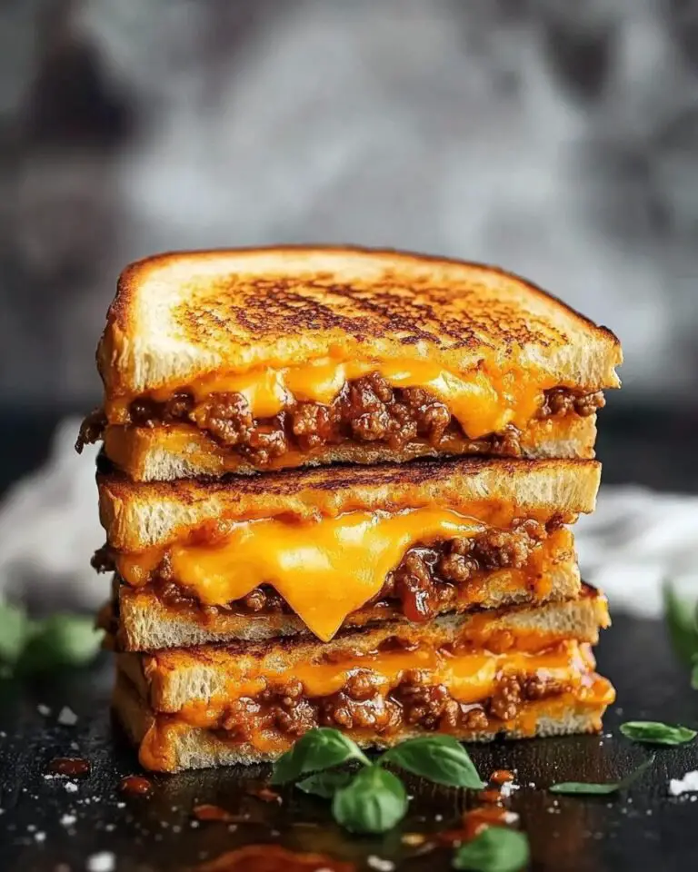 Ground Beef Grilled Cheese Sandwich