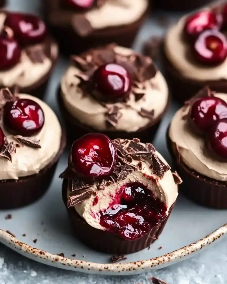 No-Bake Cherry Choc Mousse Cups