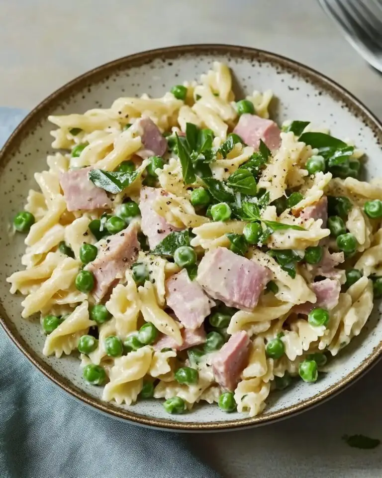 Creamy Herbed Easter Ham and Pea Pasta Salad
