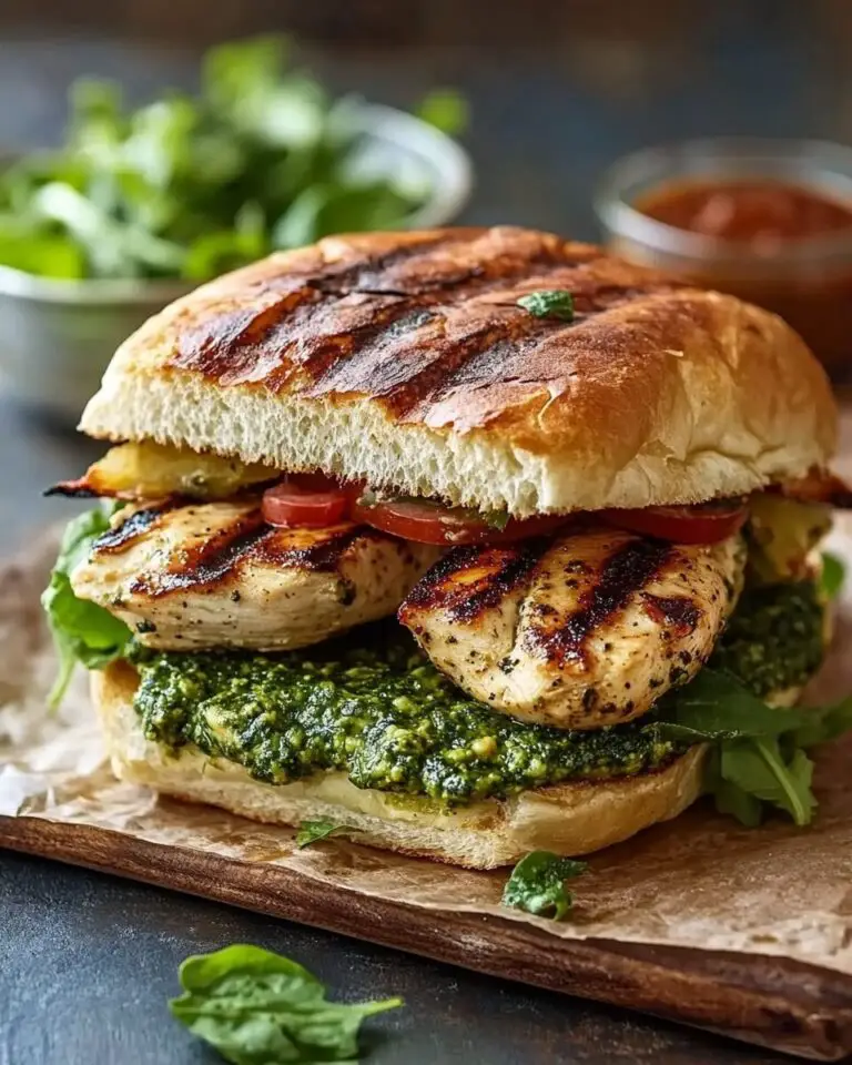 Grilled Chicken Sandwich with Pesto