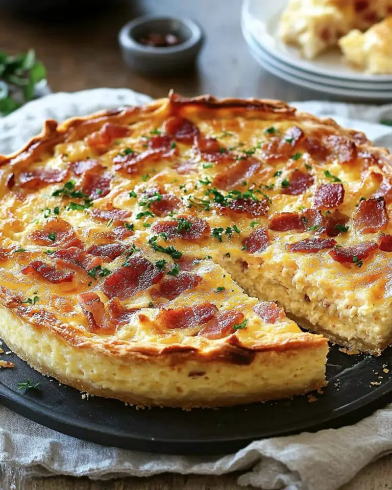 Bacon and Cheddar Grits Quiche