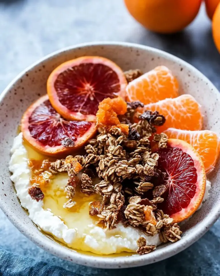 Winter Citrus Ricotta Breakfast Bowl with Honeycomb