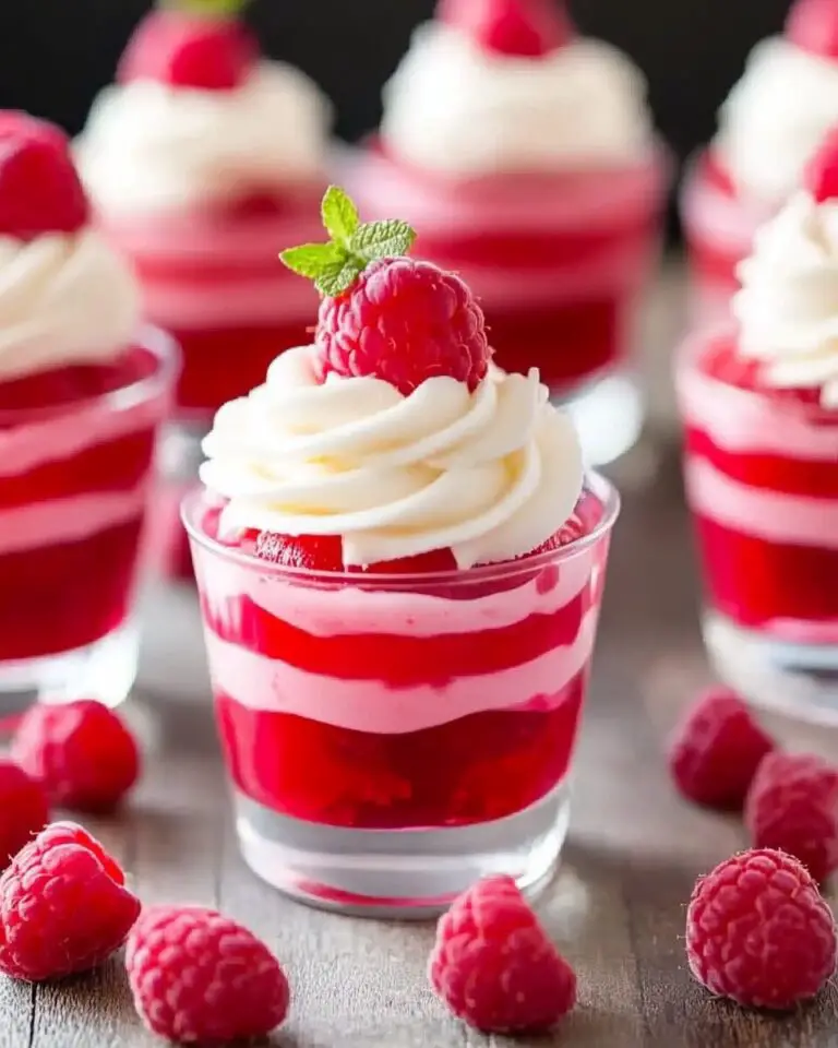 Raspberry Jello Cups