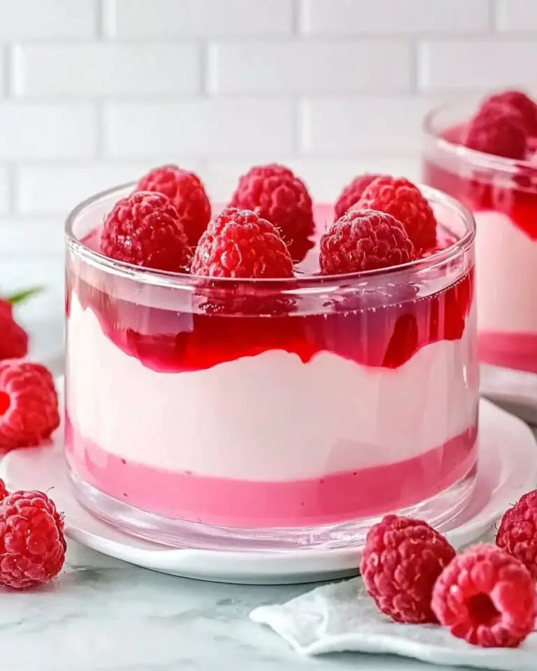 Greek Yogurt Raspberry Jell-O Mousse Dessert