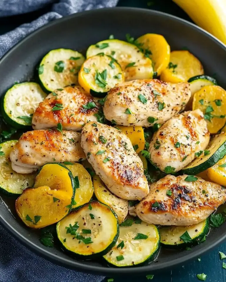 Healthy Chicken Breast with Zucchini and Squash