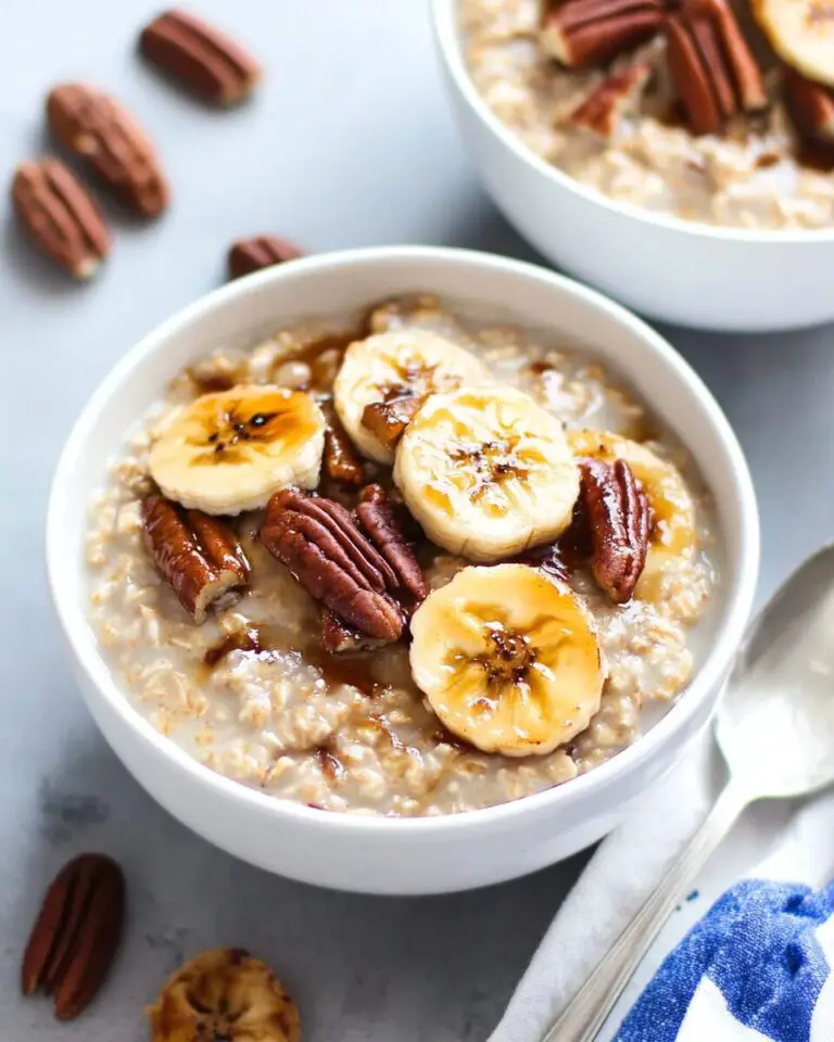 Creamiest Steel Cut Oats with Caramelized Bananas
