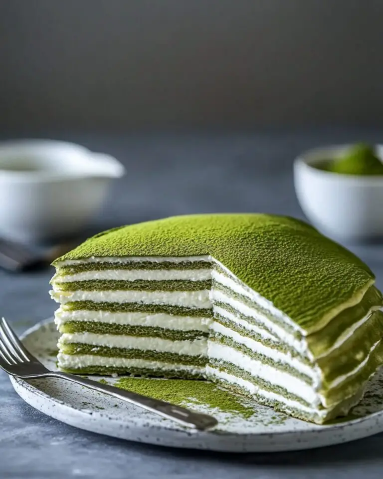 Matcha Mille Crepe Cake