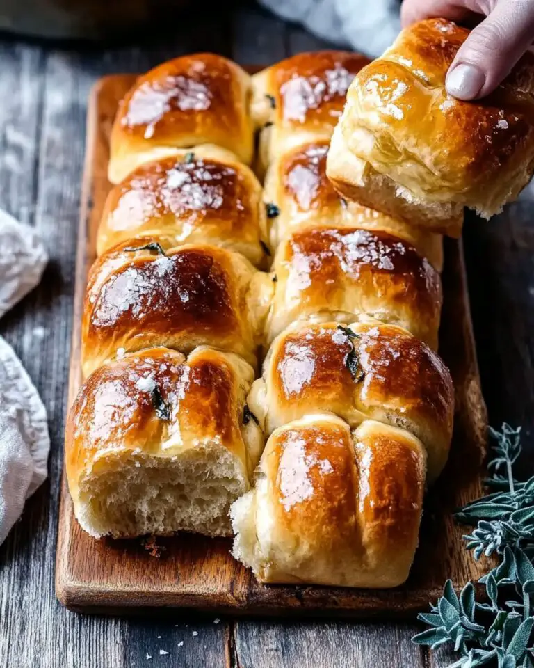 Salted Sage Honey Butter Brioche Rolls