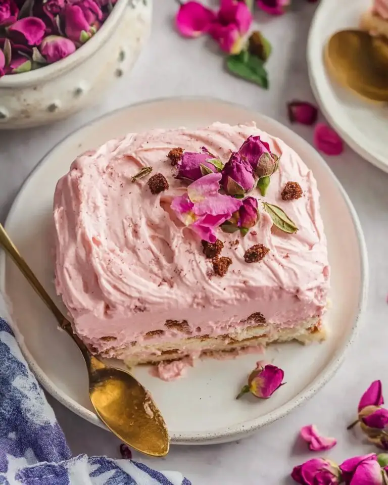Rose Tiramisu (No Raw Eggs)