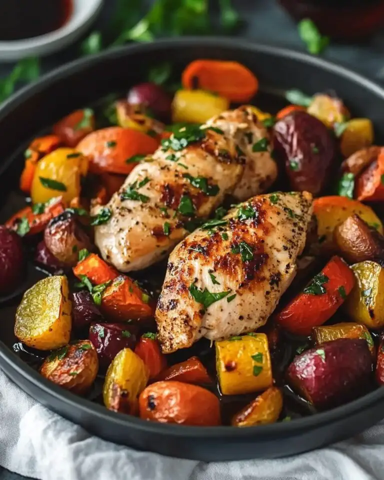 One Pan Balsamic Chicken and Veggies