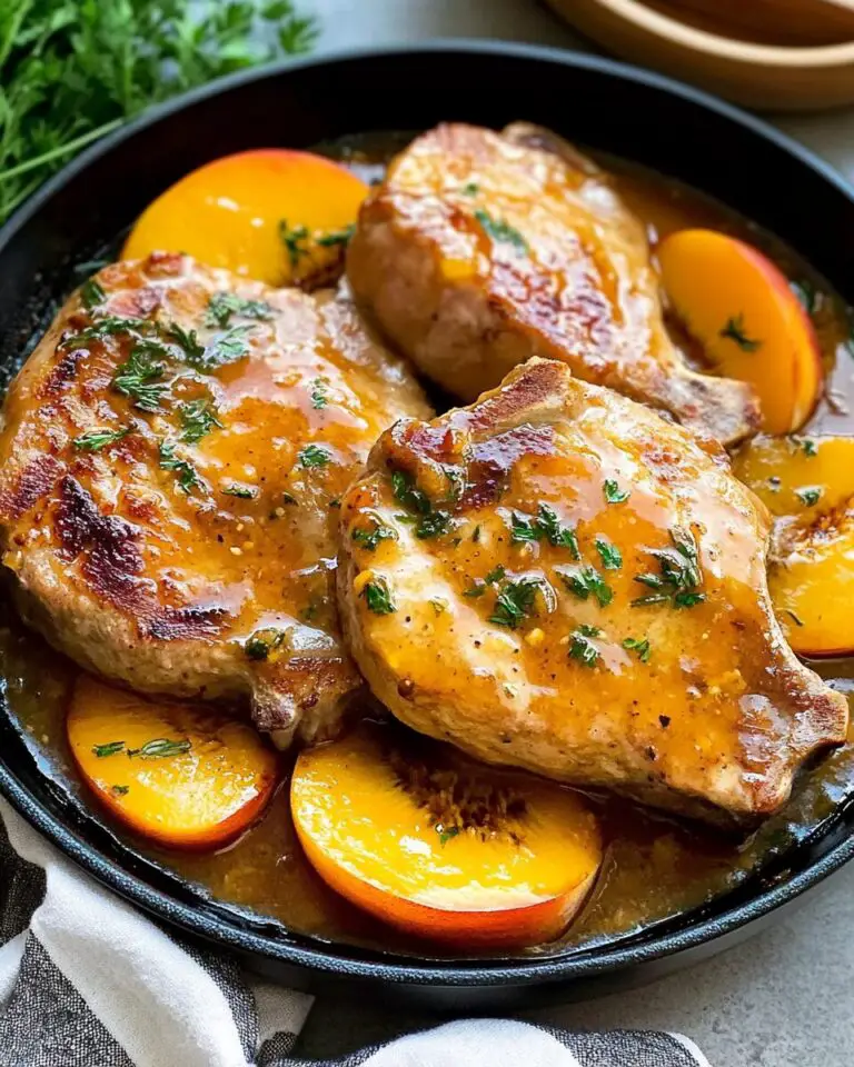 Peach Glazed Pork Chops