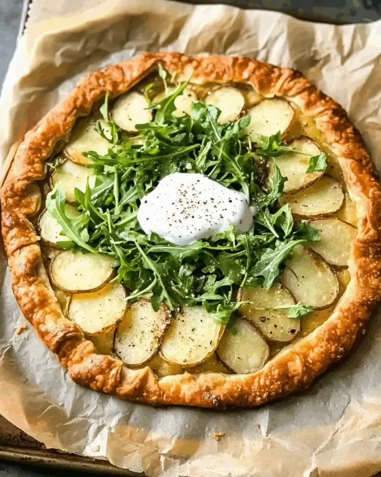 Potato Galette with Arugula and Crème Fraîche
