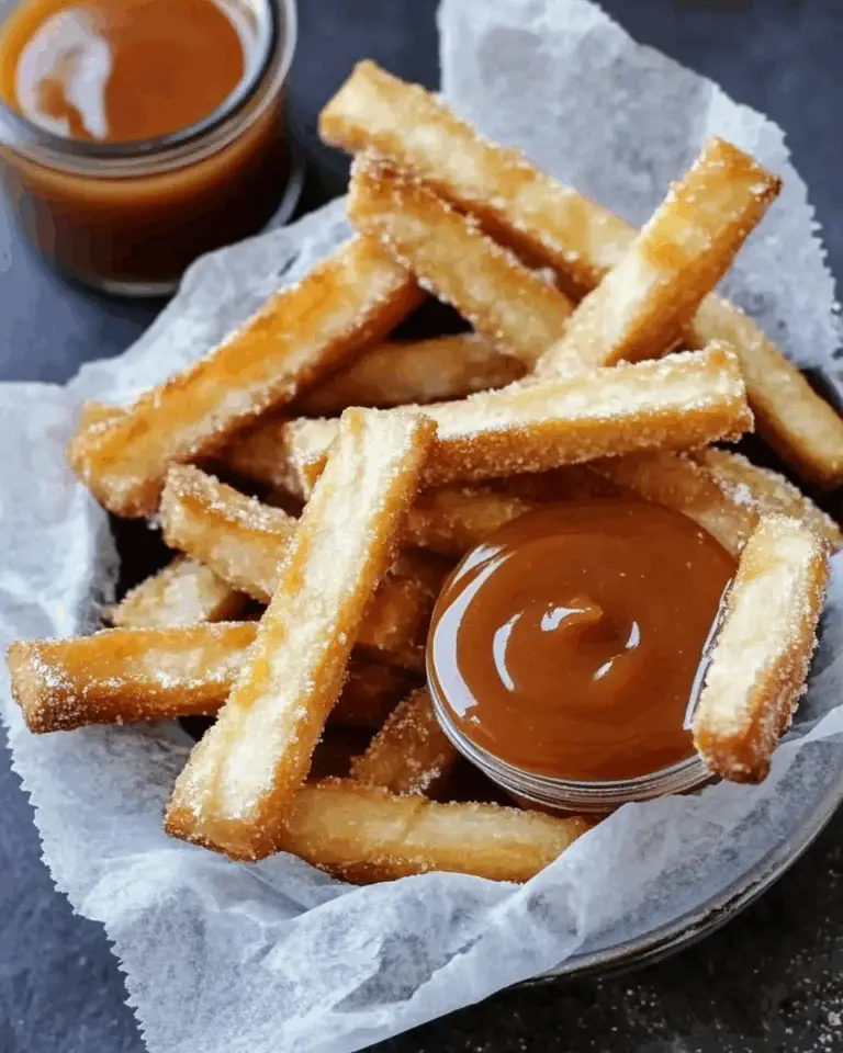 Baked Apple Pie Fries with Salted Caramel Dipping Sauce