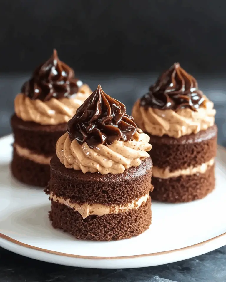 Mini Chocolate Espresso Cakes with Burnt Caramel