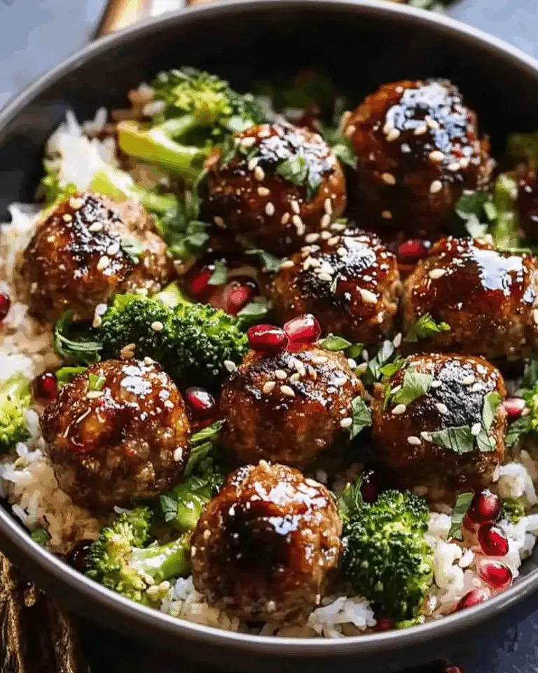 Sticky Ginger Sesame Chicken Meatballs