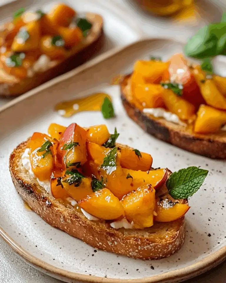 Fresh Peach Bruschetta
