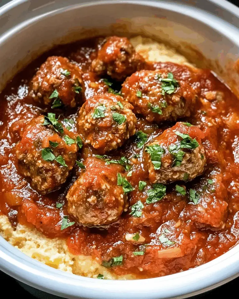 Slow Cooker Italian Sausage Meatballs in Tomato Parmesan Sauce