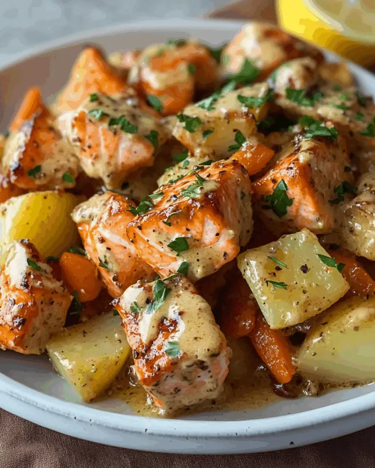 Honey Mustard Salmon Bites and Veggies