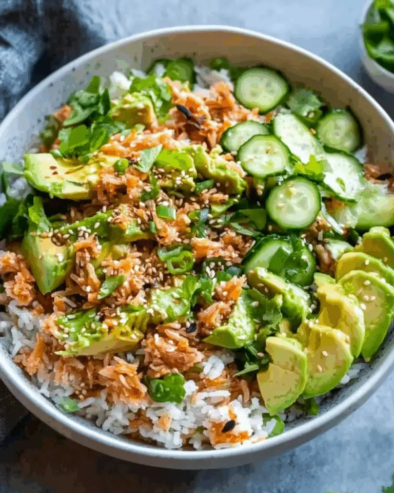 Tuna Avocado Crispy Rice Salad